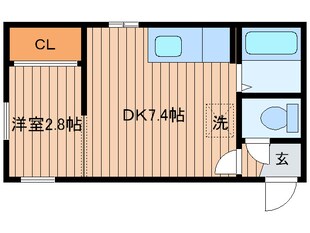 ロ－ヤルハイツ菊水の物件間取画像